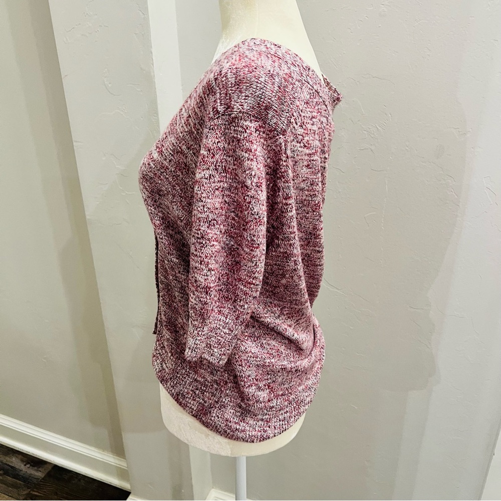 Banana Republic Women's Cardigan V-Neck Sweater Size S Short Sleeves Pink - Picture 3 of 5